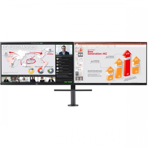 MONITOR LG IPS 27"16:9 QHD HDMI DP USB-C HAS PIVOT ERG DUAL MONITOR 27QP88DP-BS