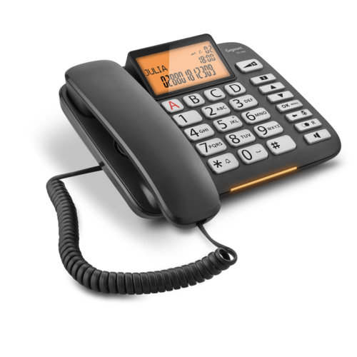 TELEFONE GIGASET DL580 PRETO,ANALOGICO,IDENTIFICADOR CHAMADAS