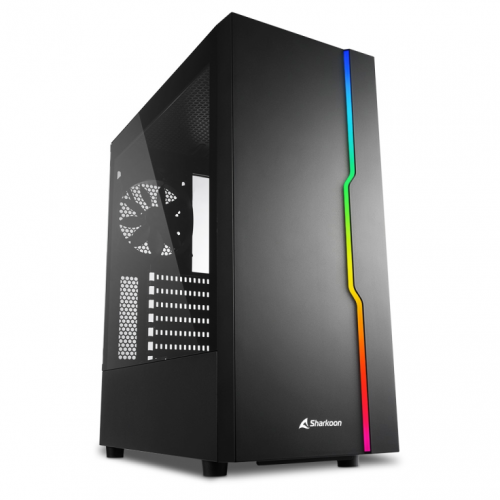 CAIXA SHARKOON RGB SLIDER ATX 2XUSB3.0 2XUSB2.0 PRETO