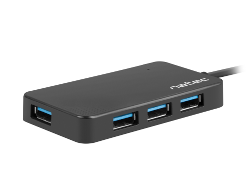 Hub USB Natec Moth - 4 portas USB 3.0 - Preto