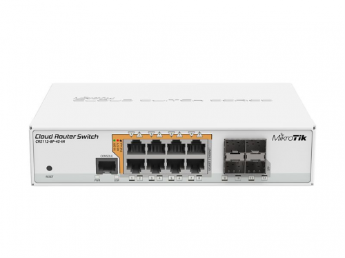 Mikrotik CRS112-8P-4S-IN,Gigabit Ethernet (10/100/1000),Energía sobre Ethernet (PoE)