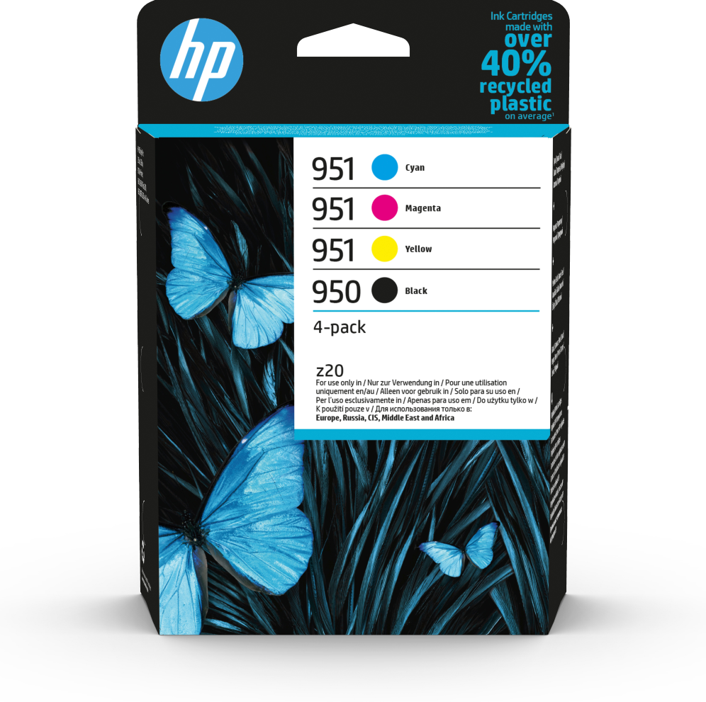 Tinteiro Original HP nº950 + nº951 Azul Magenta Amarelo Preto
