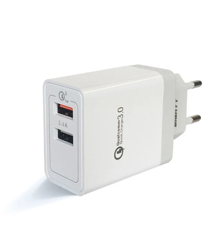 Carregador Usb 18w Para Smartphone E Tablet