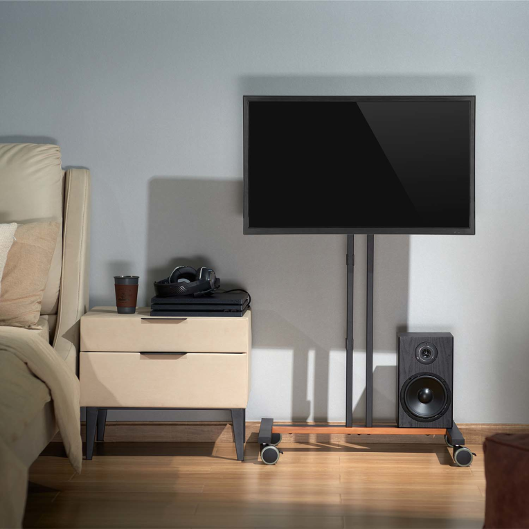 Suporte de chão Aisens Eco com rodas para monitor/TV 35 kg de 32"a 55"- Preto