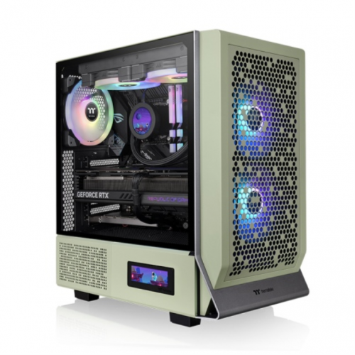 CAIXA THERMALTAKE CERES 300 TG ARGB E-ATX 2XUSB 3.2 VERDE MATCHA