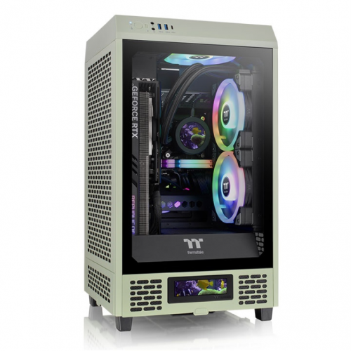 CAIXA THERMALTAKE THE TOWER 200 MINI-ITX 2XUSB 3.0 VERDE MATCHA