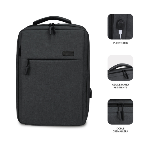 MOCHILA SUBBLIM TRAVELLER AIRPADDING BACKPACK 15,6"GREY