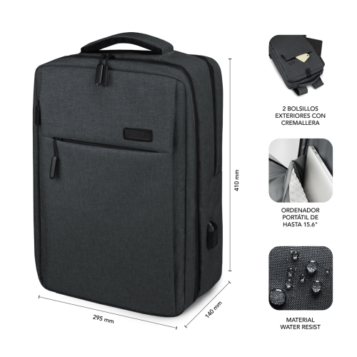 MOCHILA SUBBLIM TRAVELLER AIRPADDING BACKPACK 15,6"GREY