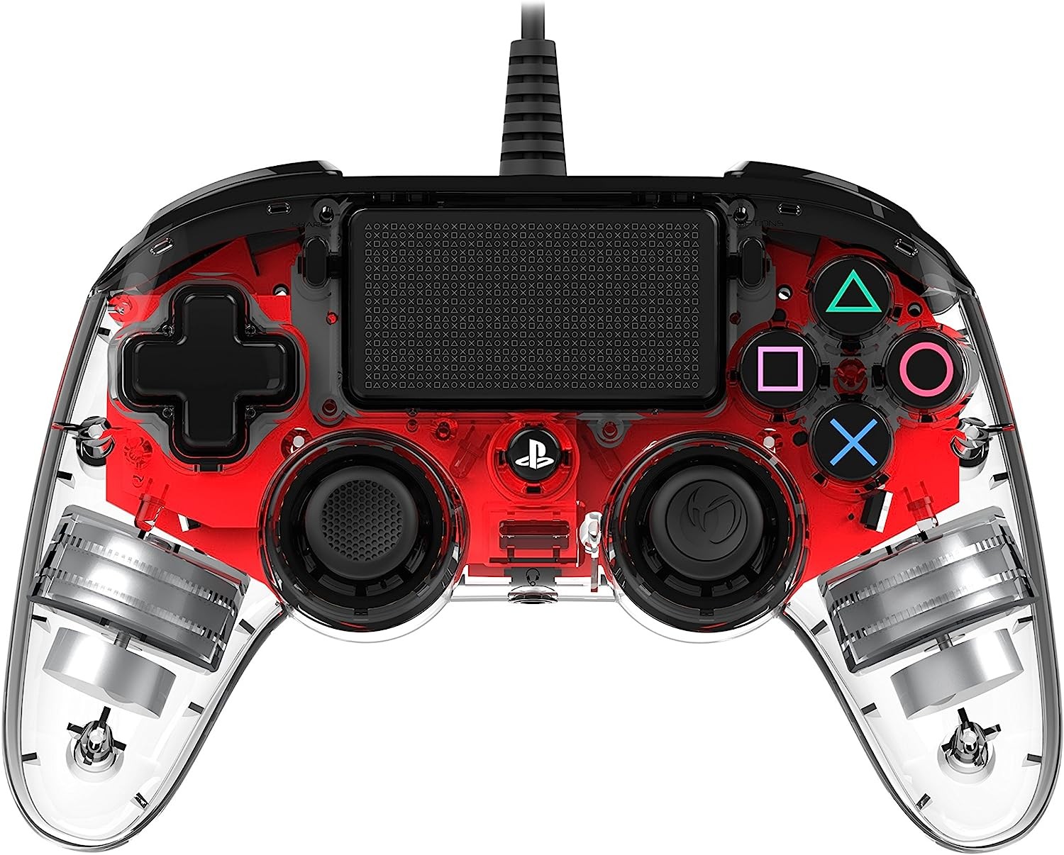 GAMEPAD NACON OFICIAL PS COM CABO COMPACT LED VERMELHO PS4