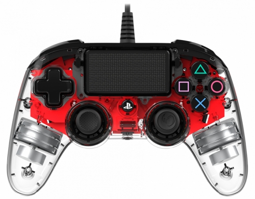 GAMEPAD NACON OFICIAL PS COM CABO COMPACT LED VERMELHO PS4