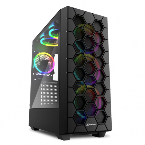 CAIXA SHARKOON RGB HEX ATX 2XUSB3.0 PRETO