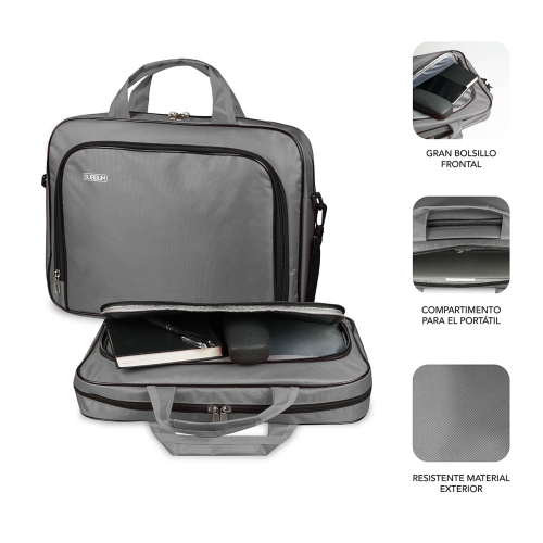 MALA SUBBLIM OXFORD LAPTOP BAG 15,4-16"CINZA