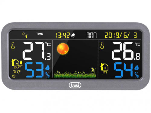ESTAÇÃO METEOROLÓGICA A CORES E SENSOR EXTERNO TREVI ME 3P20 RC