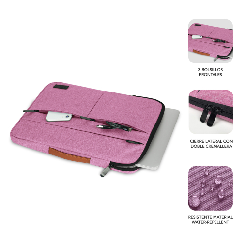 CAPA PORTATIL SUBBLIM AIR PADDING 360 SLEEVE 15,6"PINK
