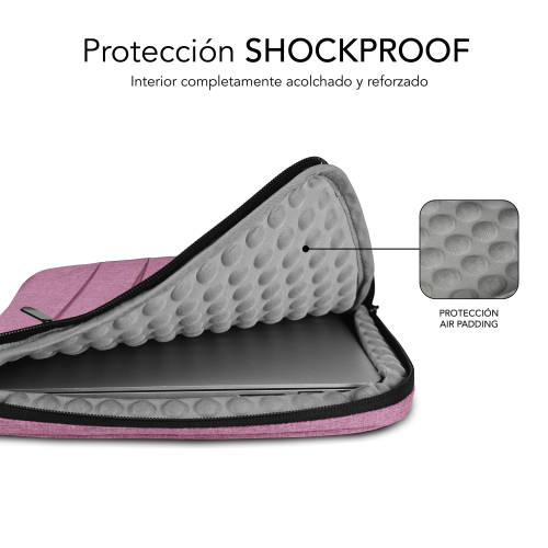 CAPA PORTATIL SUBBLIM AIR PADDING 360 SLEEVE 15,6"PINK