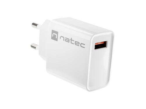 CARREGADOR NATEC RIBERA 18W 1XUSB-A QC3.0 BLANCO