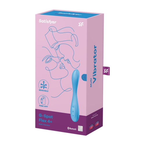Satisfyer Vibrador G-Spot Flex 4 com App Satisfyer Connect Azul