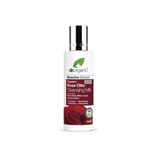 Dr. Organic Bio Rosa Damscena Leite de Limpeza Facial 150ml