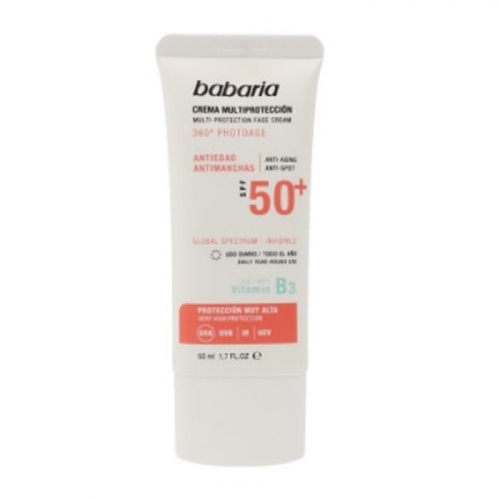 Babaria Creme Facial Multi-Protector Anti-Envelhecimento e Anti-Manchas SPF50 50ml