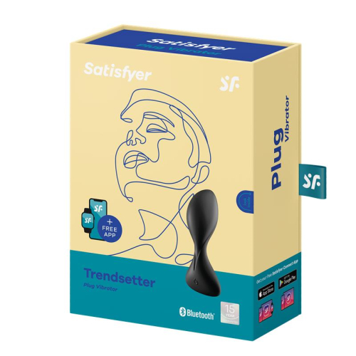Satisfyer Trendsetter Plug Anal com Vibração e App Preto