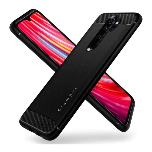 CAPA SPIGEN RUGGED ARMOR XIAOMI REDMI NOTE 8 PRO MATTE BLACK (ACS00268)