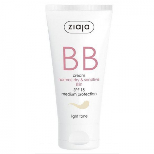 Ziaja BB Cream para pele normal,seca e sensível,FPS 15 Natural,50ml