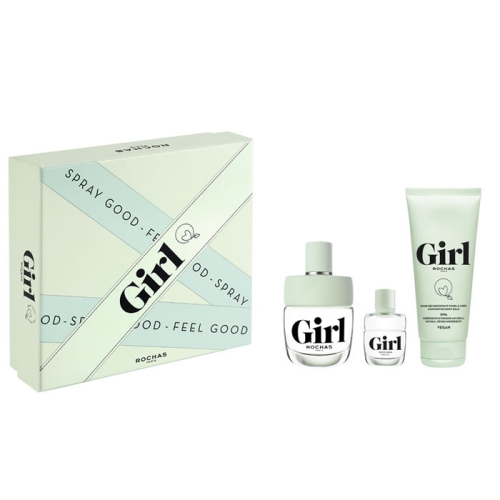 Rochas Girl Eau De Toilette Spray 100ml Set 3 Peças
