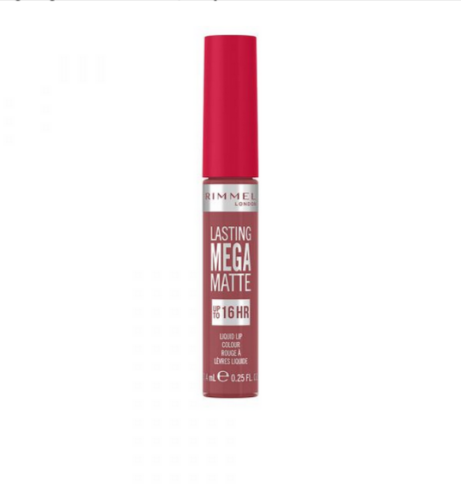 Rimmel Lasting Mega Matte Batom Tom Líquido Leve e Mate 16 H Tom Rose &Shine 7,4 ml