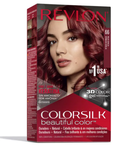 Tinte Pelo Revlon Colorsilk 66 Rojo Cereza Sin Amoniaco