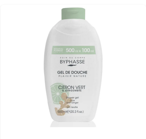 Byphasse Citron Vert e gengibre Gel De Banho 600ml