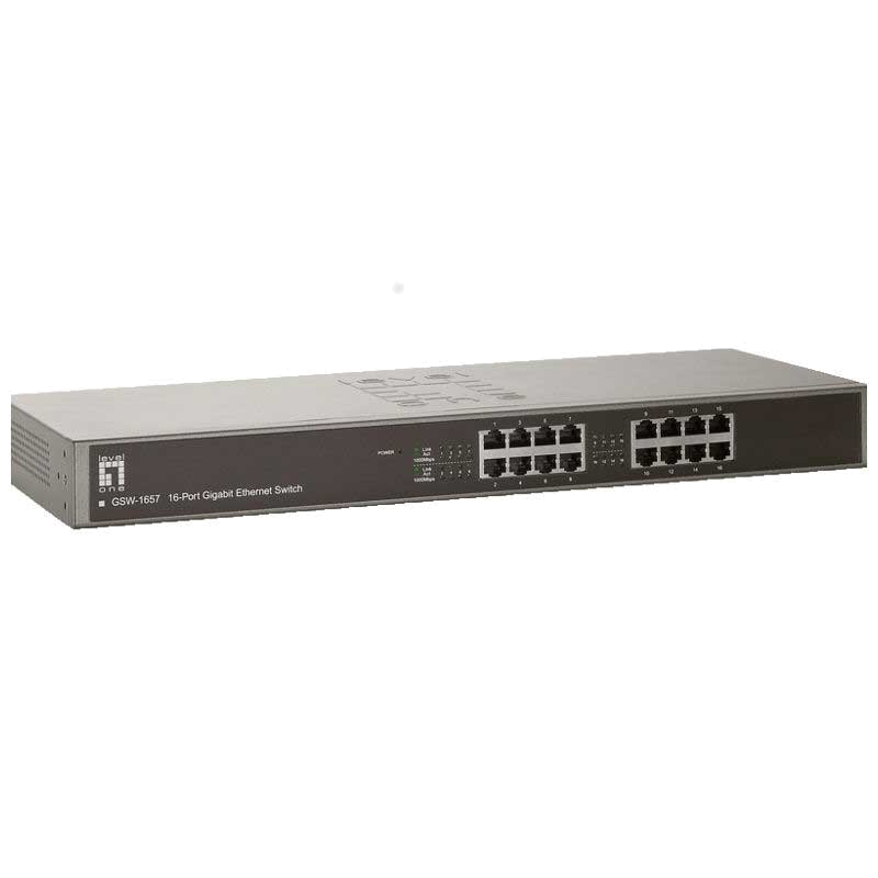 LEVELONE SWITCH 16x10 | 100 | 1000 (RACKMOUNT)#PROMO