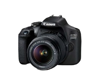 Canon EOS 2000D + EF-S 18-55 IS II estabilizador Câmara reflex