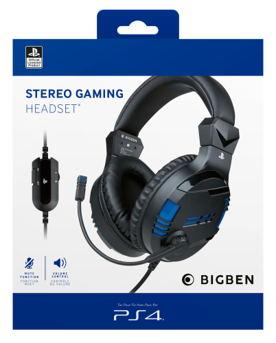 Bigben PS4 | PC Preto | Azul - Auscultadores Gaming
