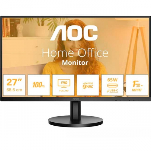 MONITOR AOC IPS 27"FHD 1MS 100HZ HDMI USB-C COLUNAS HAS 27B3CF2