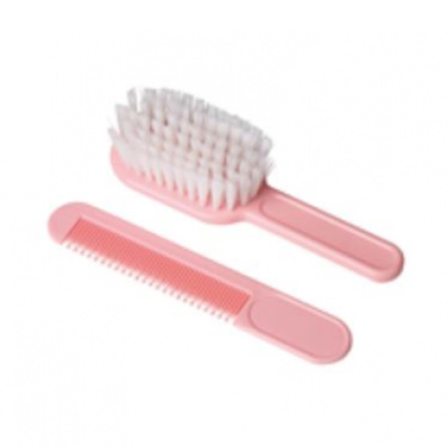 EUROSTIL BEBE CEPILLO SUAVE ROSA 1UN + PEINE 1U,