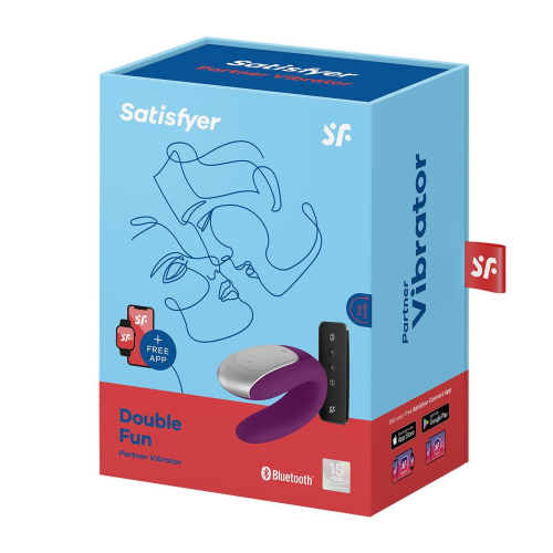 Satisfyer DOUBLE FUN Vibrador CASAIS VIOLETA BLUETOOTH App