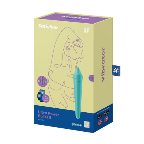 Satisfyer Ultra Power Bullet 8 Bala Vibrador com App Turquesa