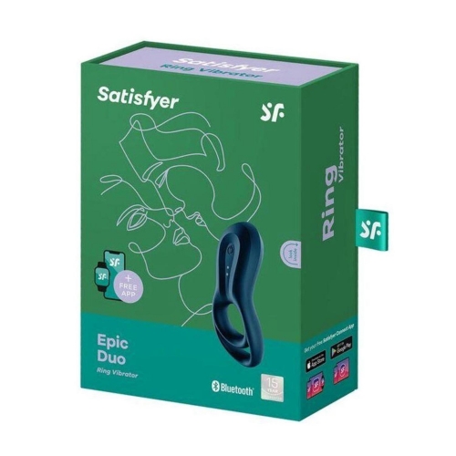 Satisfyer EPIC DUO ANILLO Vibrador AZUL