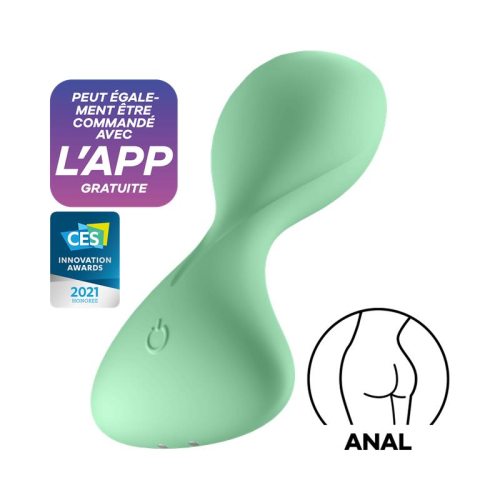 SATISFYER TRENDSETTER PLUG VIBRATOR VERDE CON APP 1UN