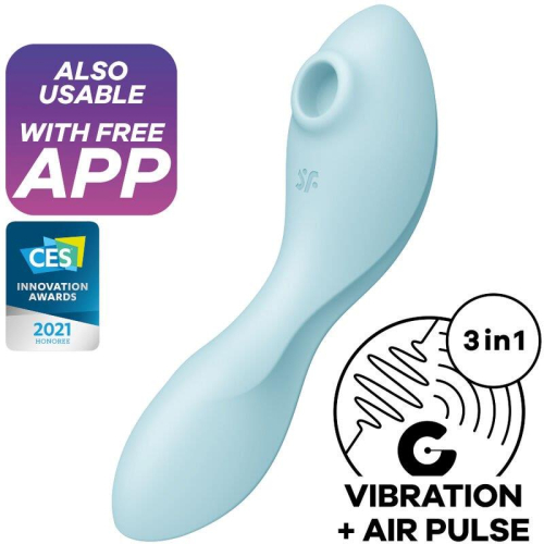 Satisfyer CURVY TRINITY 5+ Vibrador DE AIRE AZUL
