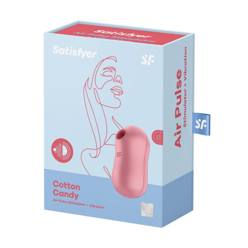 Satisfyer Cotton Cande Succionador de Clítoris e Vibrador Light Red