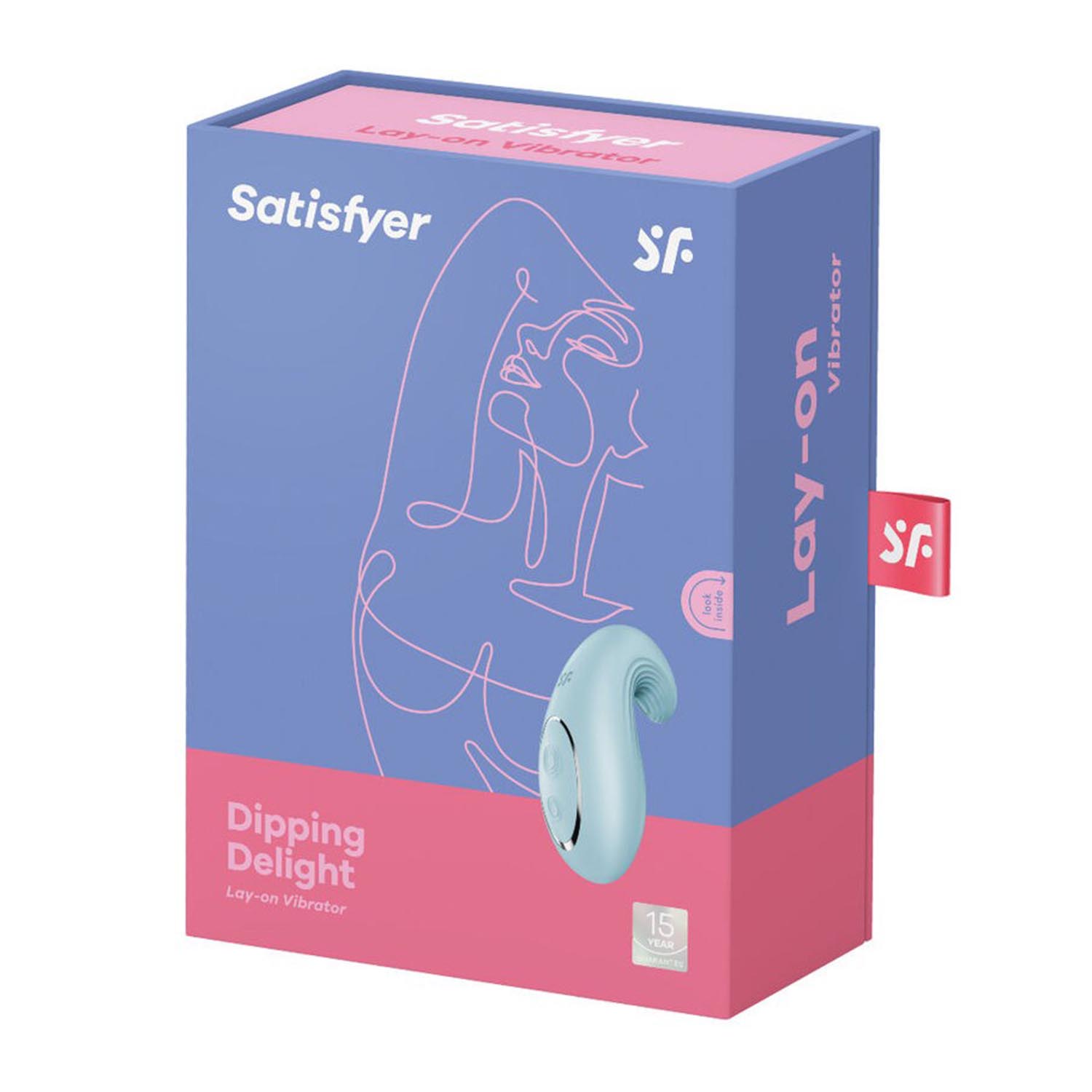 Satisfyer DIPPING DELIGHT Vibrador LAY-ON AZUL CLARO