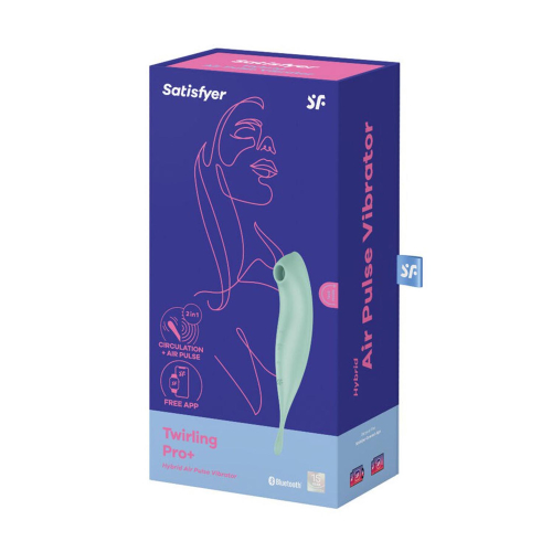Satisfyer TWIRLING Pro+ Vibrador HIBRIDO DE AIRE App MENTA