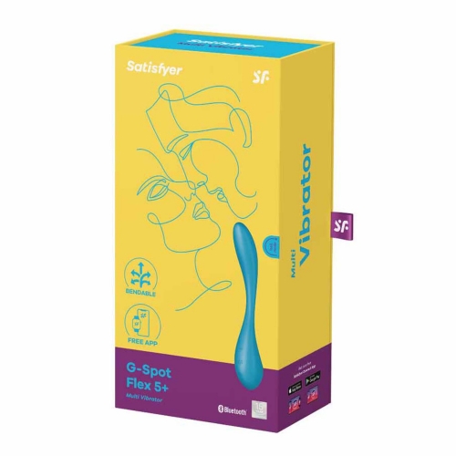 Satisfyer G-SPOT FLEX5+ MULTI-Vibrador AZUL BLUETOOTH
