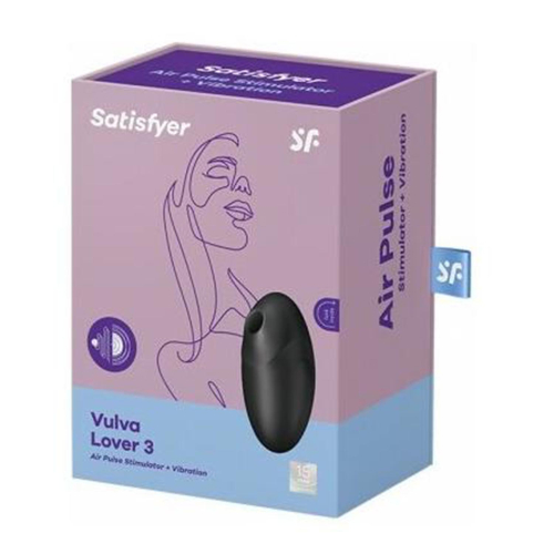 Satisfyer VULVA LOVER 3 AIR PULSE STIMULATOR BLACK