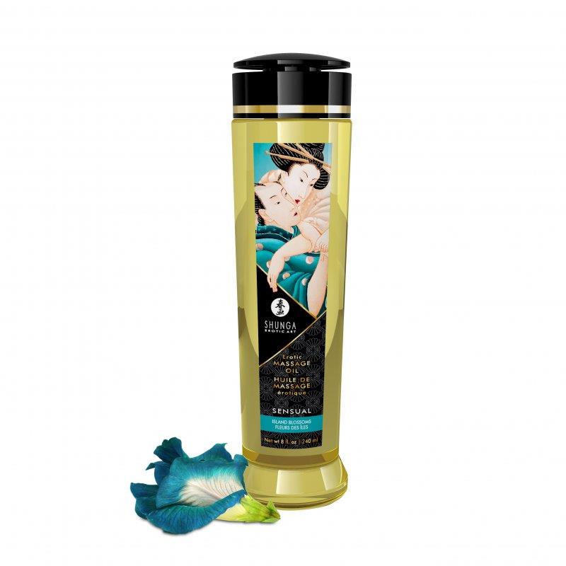 SHUNGA SENSUAL ISLAND BLOSSOMS ÓLEO DE MASSAGEM 1UN
