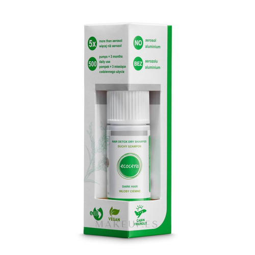 ECOCERA ARROZ Y CARBON ACTIVO CHAMPU SECO CABELLO OSCURO 15ML