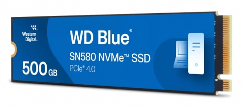 SSD M.2 PCIe 4.0 NVMe WD 500GB Blue SN580-4000R/3600W-450K/750K IOPs