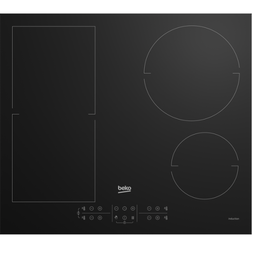 BEKO PLACA INDUÇAO 60CM 2 ZONAS FLEX+ 2 NORM.