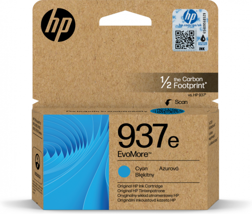 HP 937e EvoMore Cyan Original Ink Cartridge